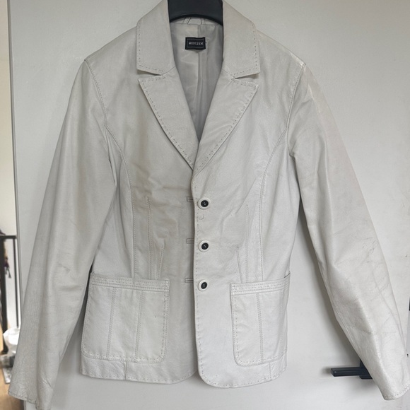 modeszene Jackets & Blazers - Women’s Modeszene white leather blazer